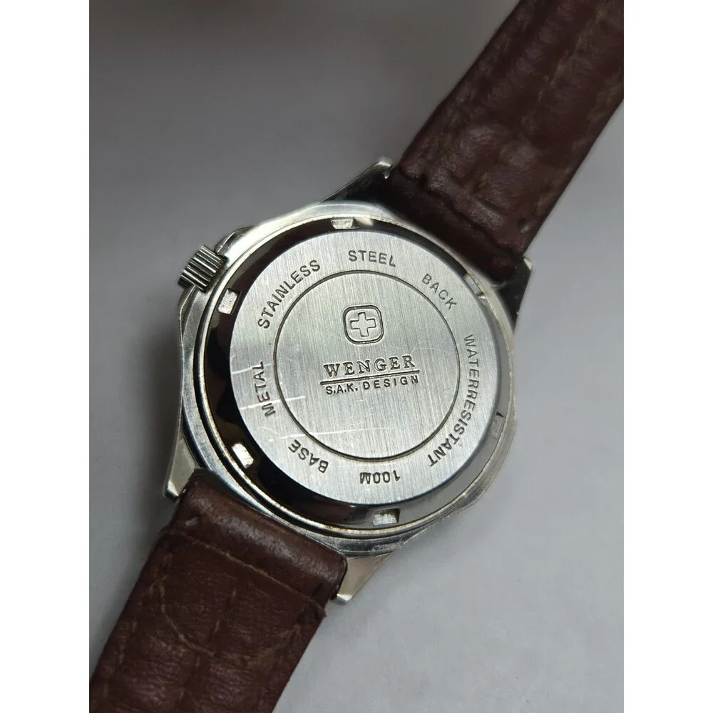 Vintage Wenger SAK Design Womens 30mm Swiss Quartz Field Watch 100M New Battery
